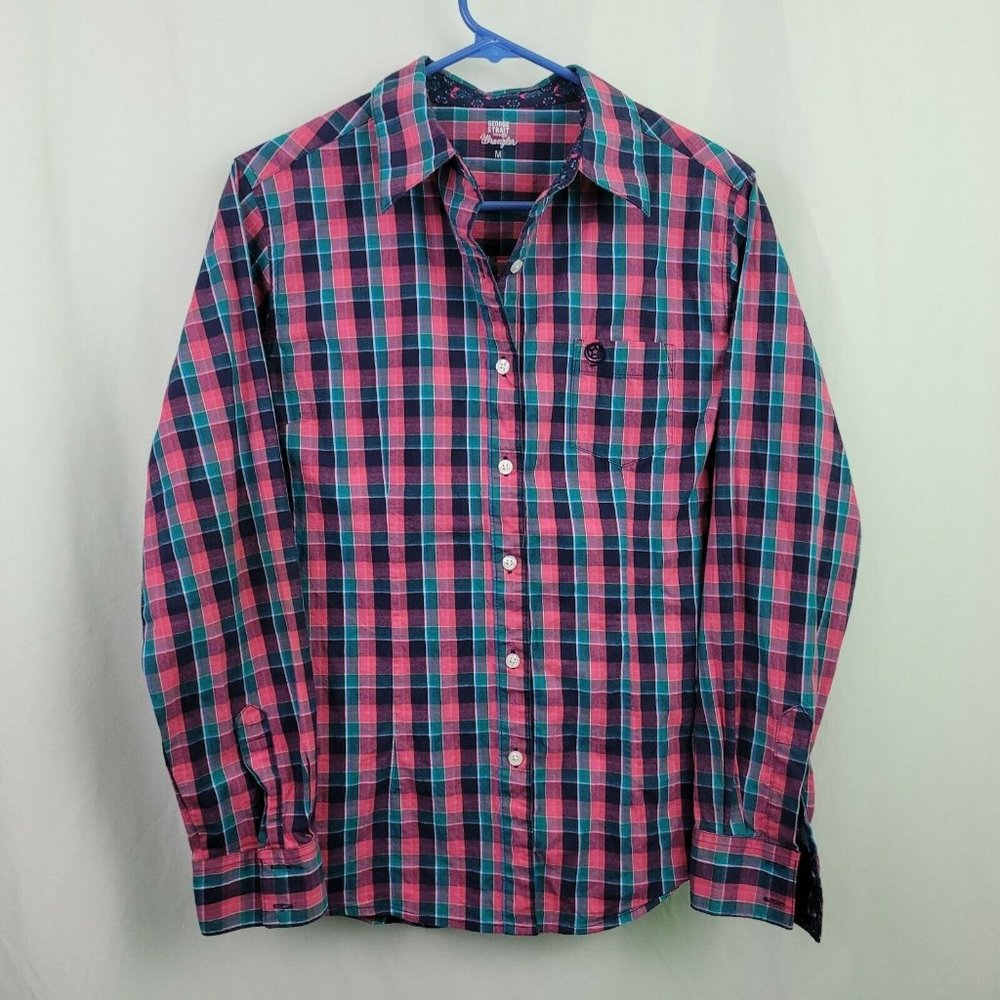 George Strait For Wrangler Her Pink Blue Plaid But